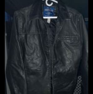 Leather jacket jacket